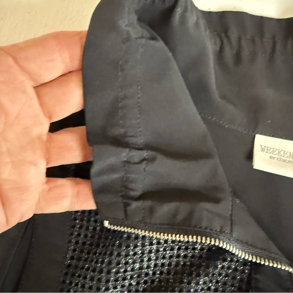 Weekends by Chico’s Mesh Vest Zip Front Casual Black Women’s Sz 10 (Chico’s 1.5) - Picture 5 of 10